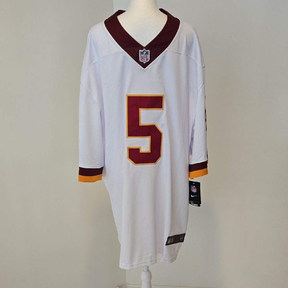 NWT! Nike Men's White Washington Commanders Jayden Daniels #5 Football Jersey